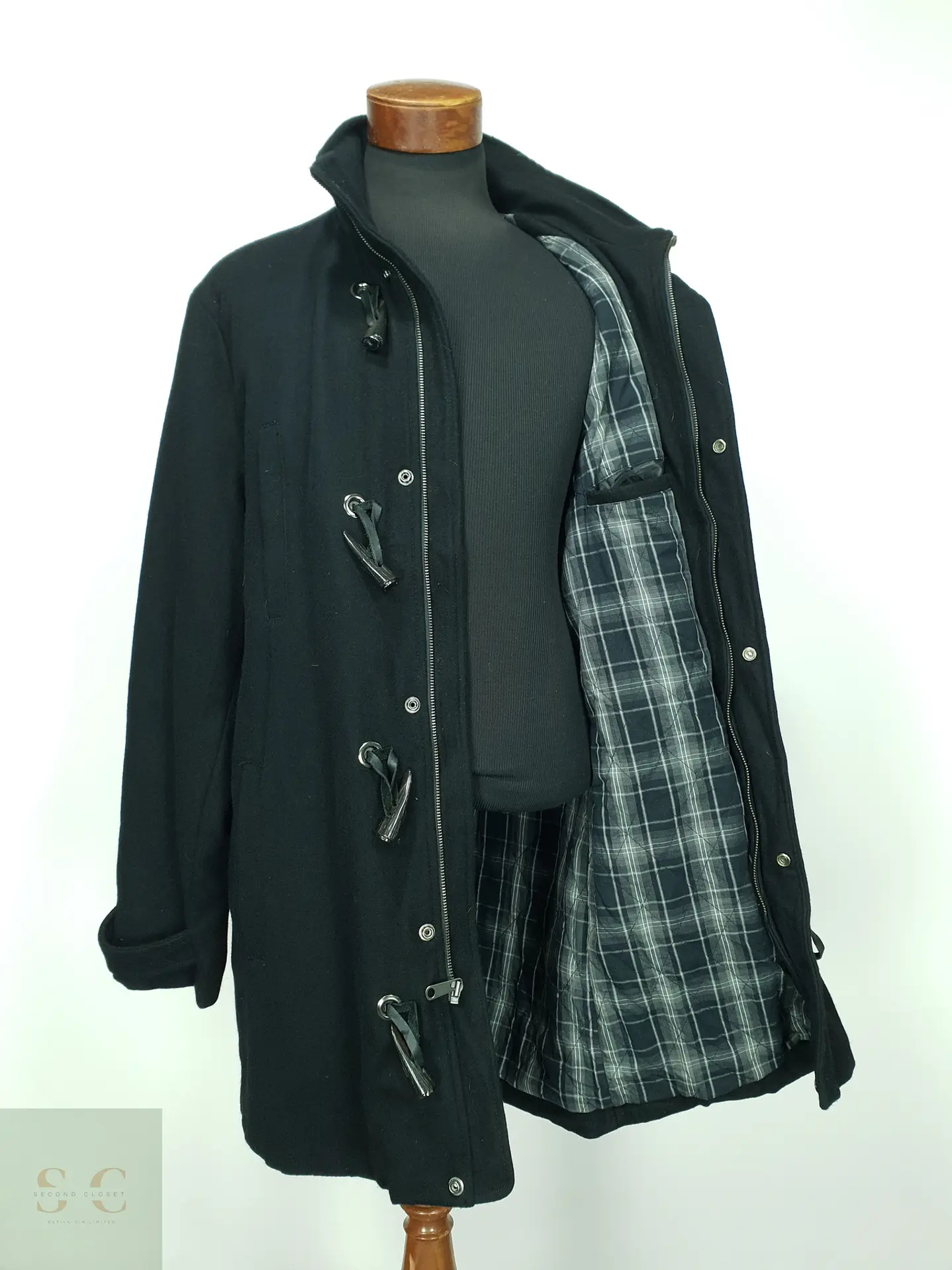 Abrigo Montgomery de Paño con Forro Acolchado I-N-C International Concepts Talla XXL 6
