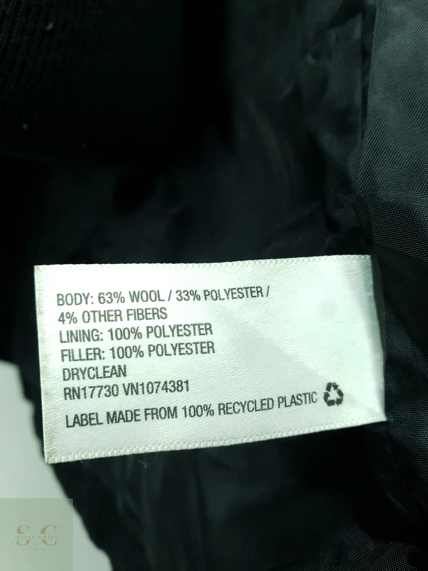 Chaqueta Corta de Paño de Lana Estilo Militar con Cuello Tejido Merona Talla XL 6