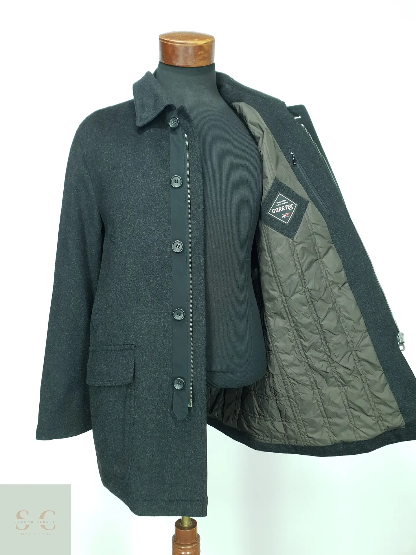 Abrigo Técnico de Paño Lana-Cachemira con Membrana Gore-Tex Schneider Talla L 7