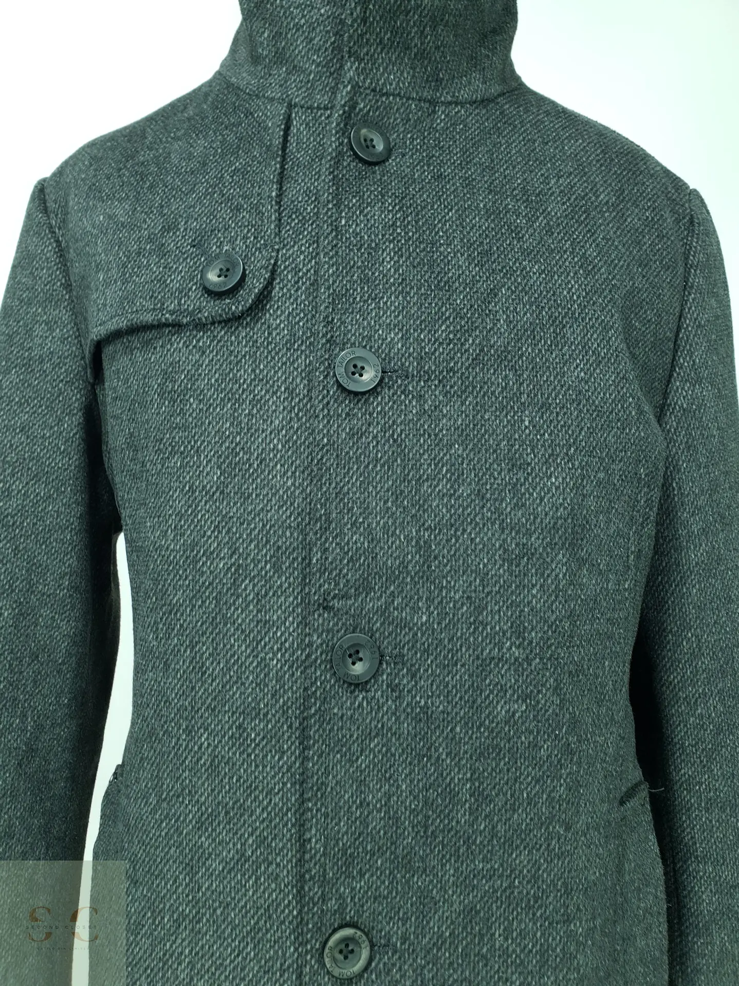 Abrigo Urbano de Paño con Cuello Alto y Pechera Acolchada Tom Tailor Talla XL 4