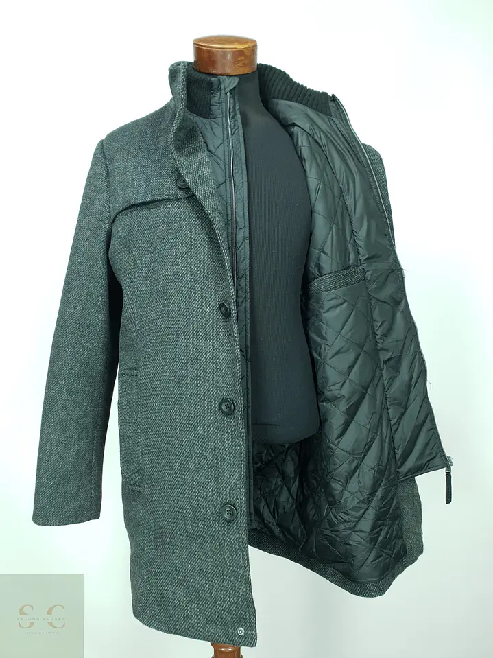 Abrigo Urbano de Paño con Cuello Alto y Pechera Acolchada Tom Tailor Talla XL 7