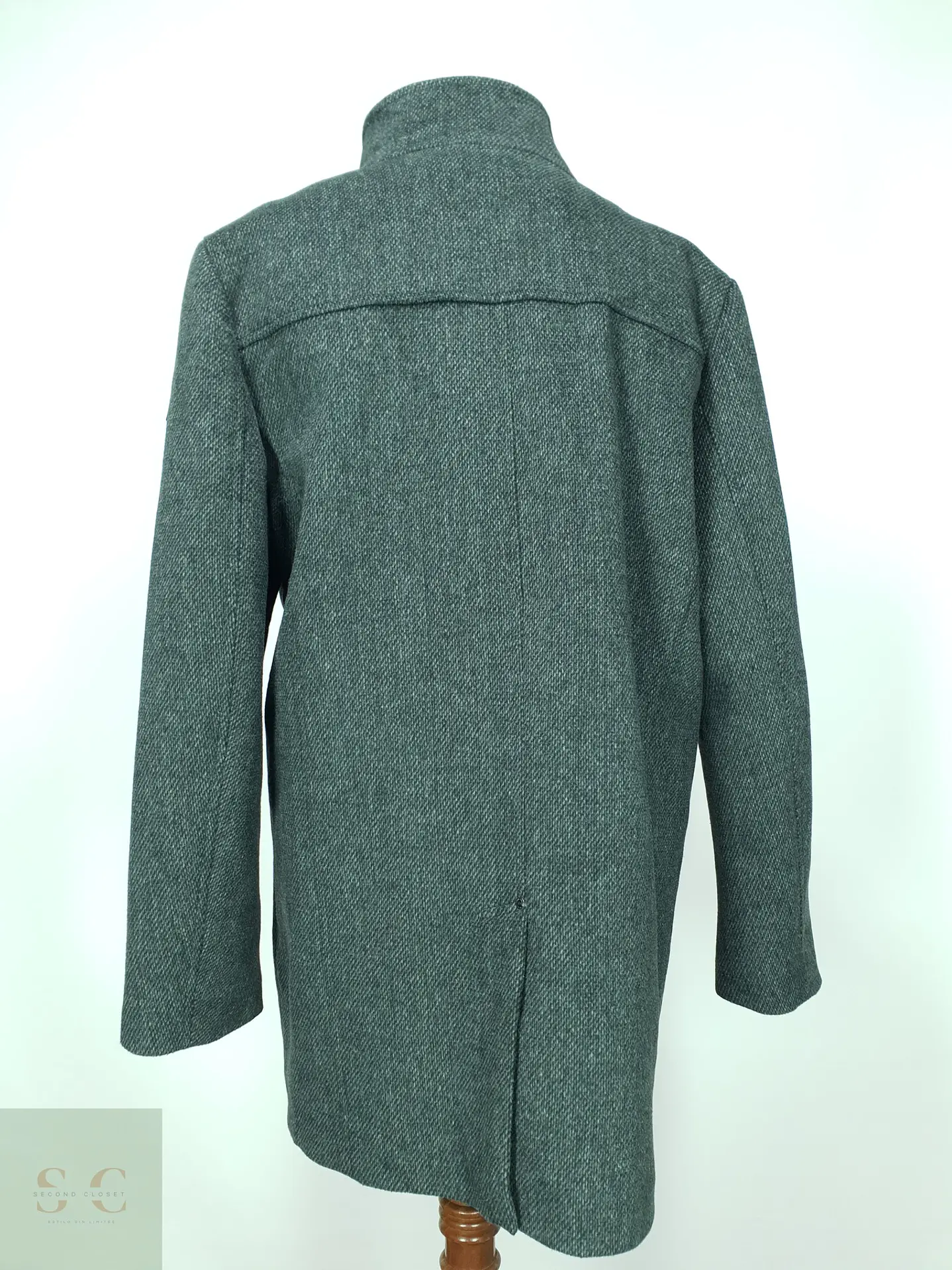 Abrigo Urbano de Paño con Cuello Alto y Pechera Acolchada Tom Tailor Talla XL 9