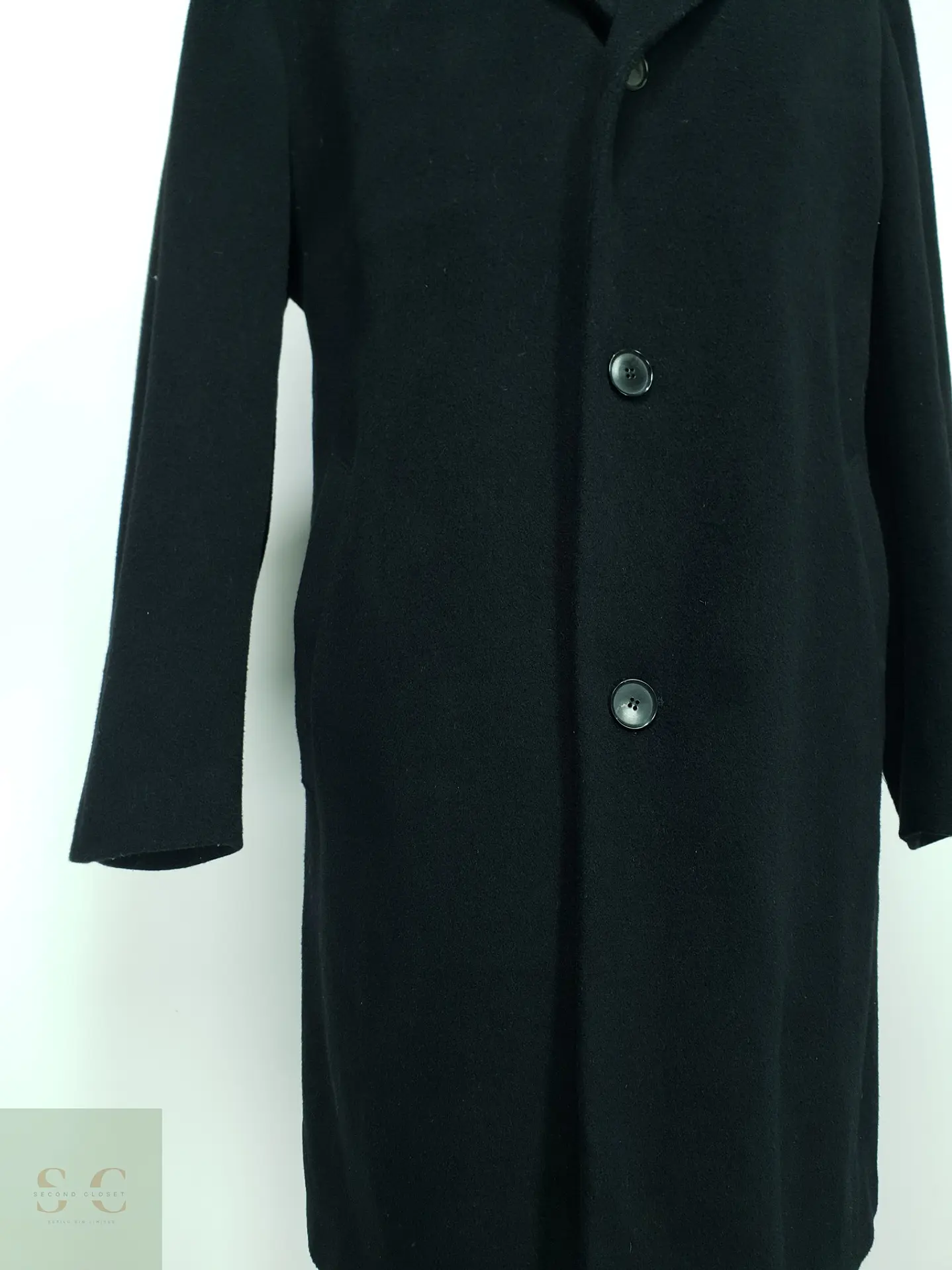 Abrigo Clásico Masculino en Paño Negro Abrams Talla XL 3