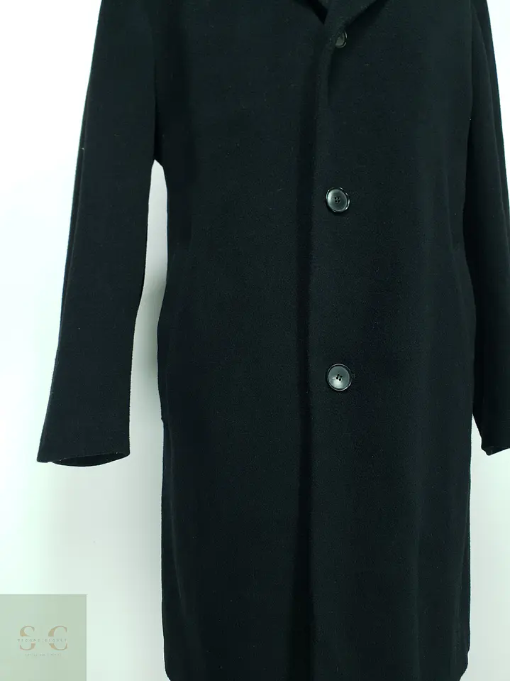 Abrigo Clásico Masculino en Paño Negro Abrams Talla XL 3