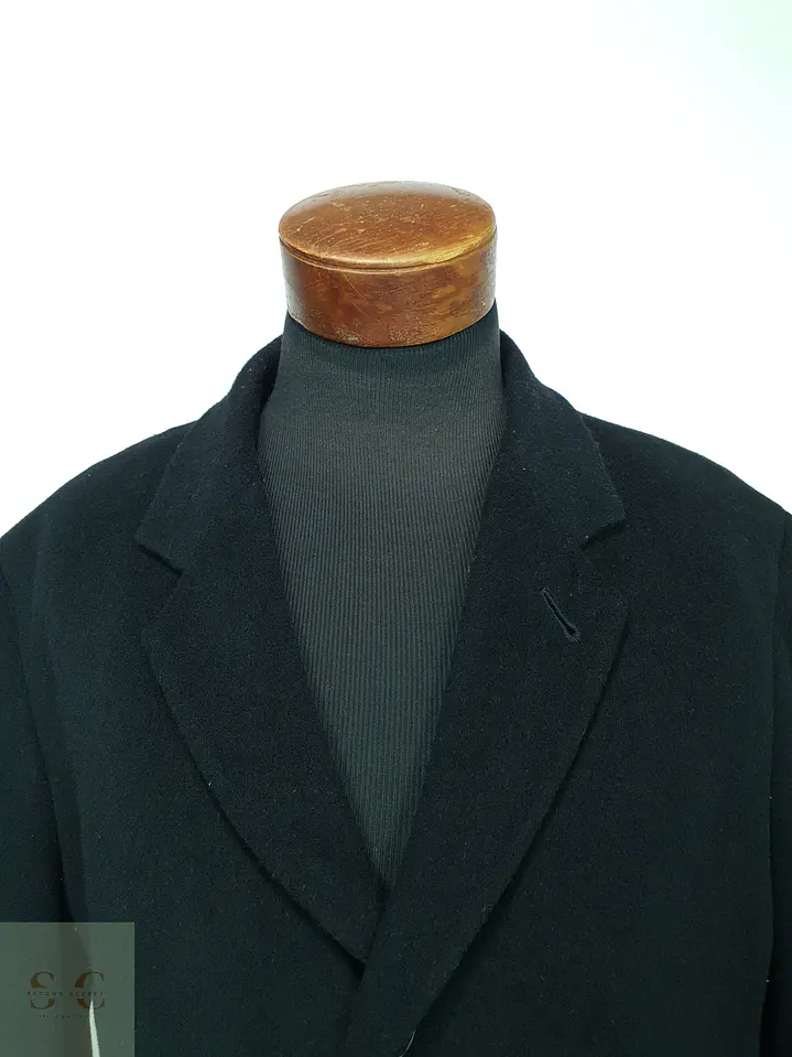 Abrigo Clásico Masculino en Paño Negro Abrams Talla XL 5
