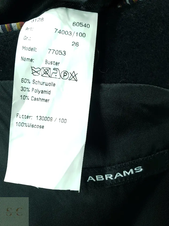 Abrigo Clásico Masculino en Paño Negro Abrams Talla XL 7