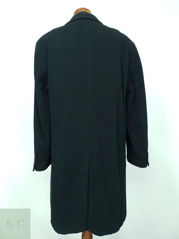 Abrigo Clásico Masculino en Paño Negro Abrams Talla XL 9