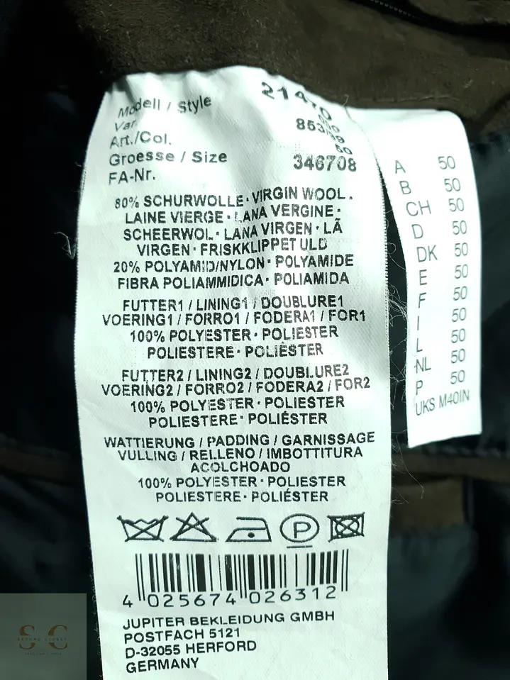 Abrigo Estructurado de Paño con Cuello Alzado Contrastante Jupiter Talla LXL 6