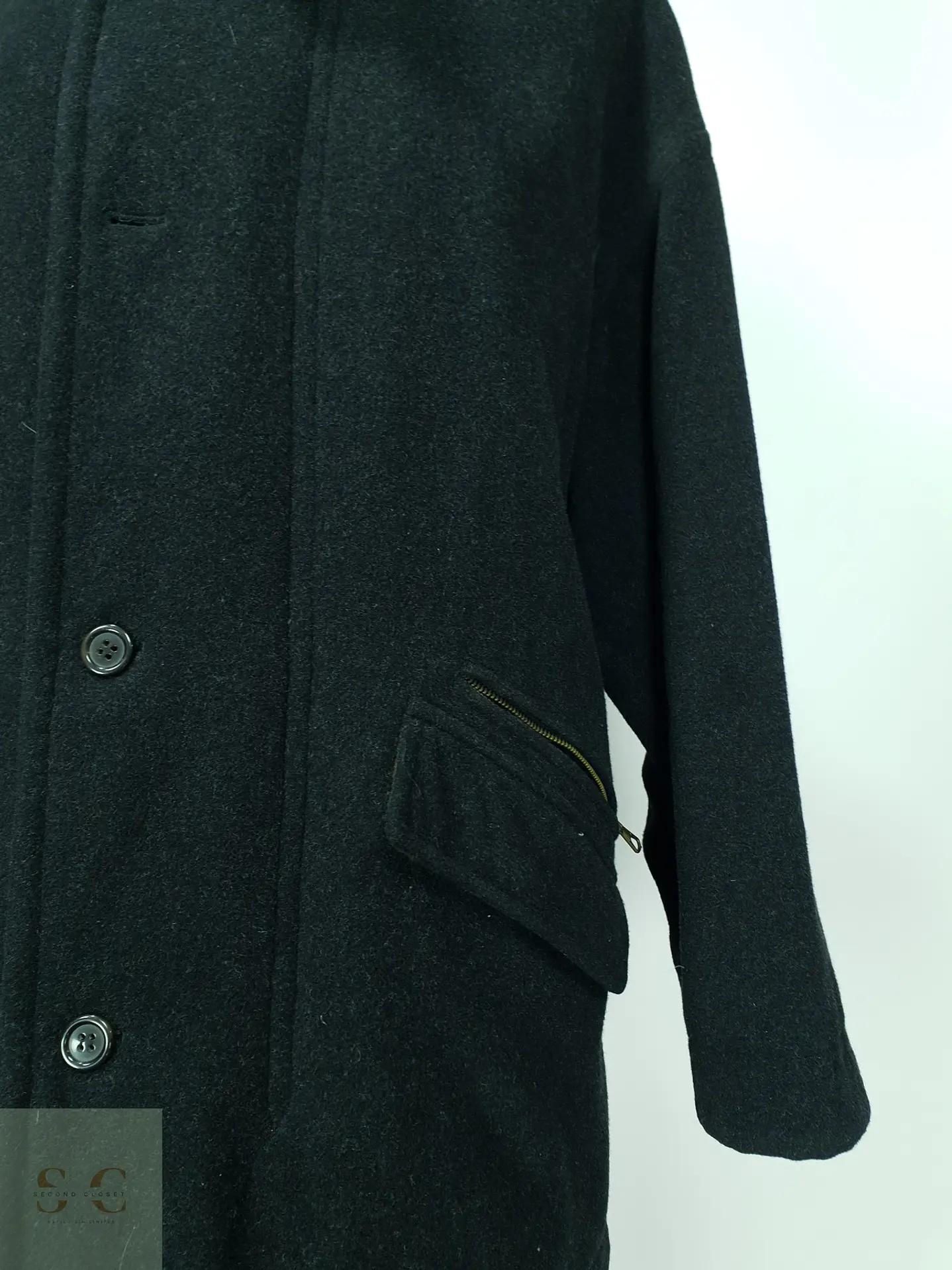 Chaquetón Clásico de Paño de Lana con Cuello Alto y Forro Tartán Aulbach Brothers Talla XXXXL 3