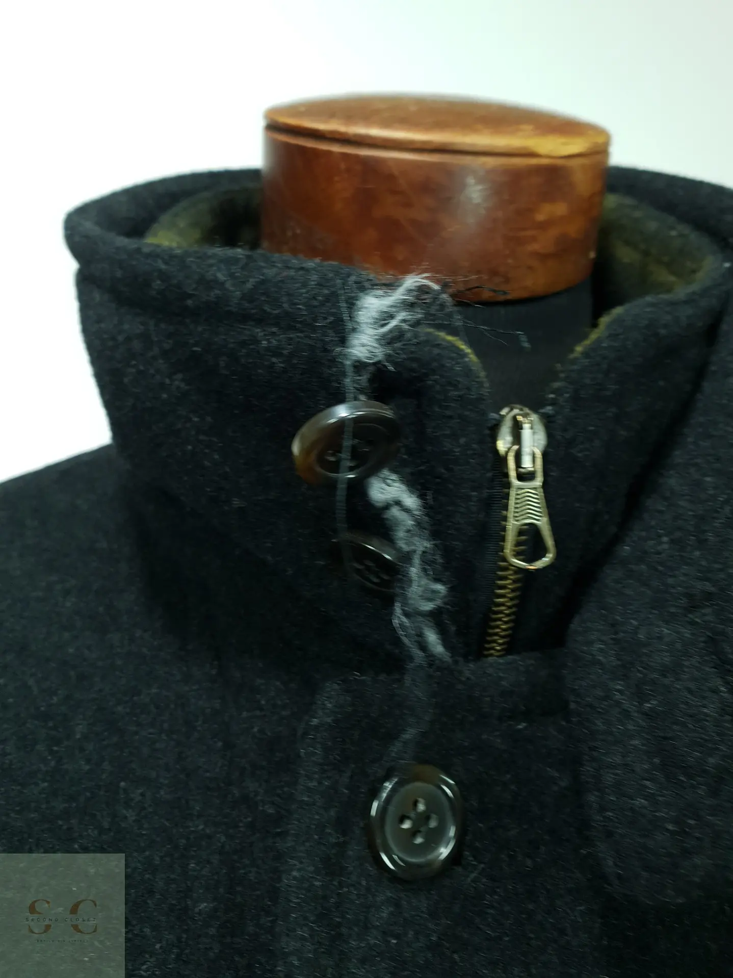 Chaquetón Clásico de Paño de Lana con Cuello Alto y Forro Tartán Aulbach Brothers Talla XXXXL 5
