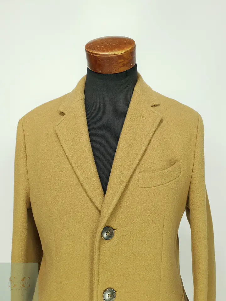 Abrigo Clásico de Paño Camel con Solapa de Muesca Marc O'Polo Talla L 4