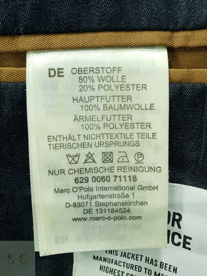 Abrigo Clásico de Paño Camel con Solapa de Muesca Marc O'Polo Talla L 5