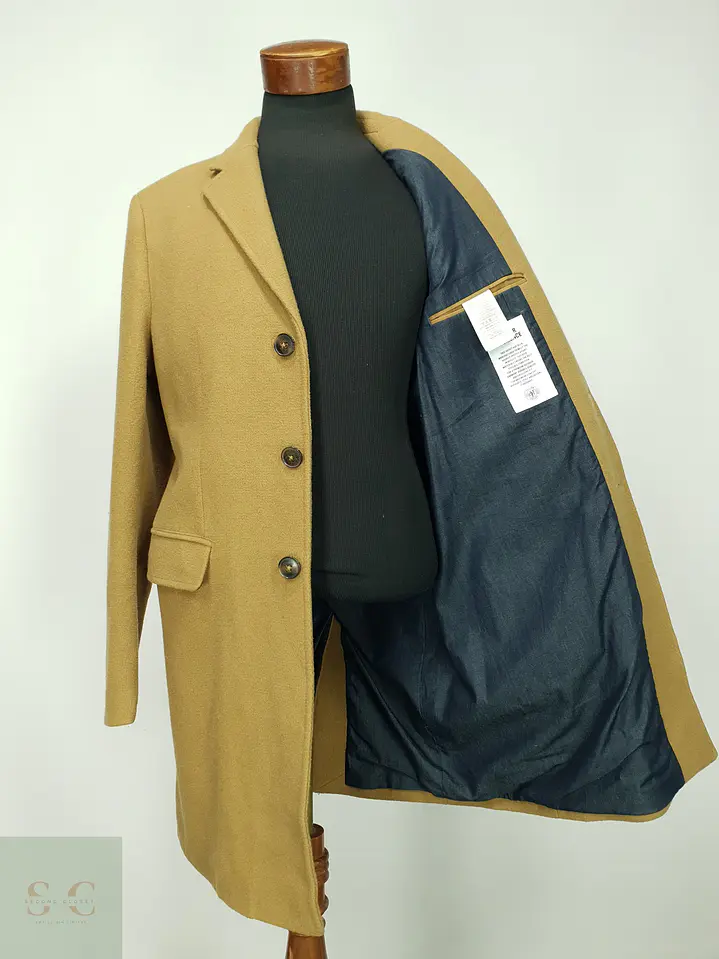 Abrigo Clásico de Paño Camel con Solapa de Muesca Marc O'Polo Talla L 7