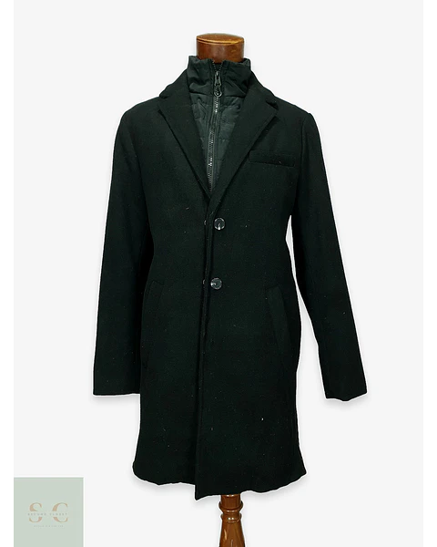 Abrigo Urbano de Paño con Pechera Acolchada y Cuello Alto Pier One Talla M