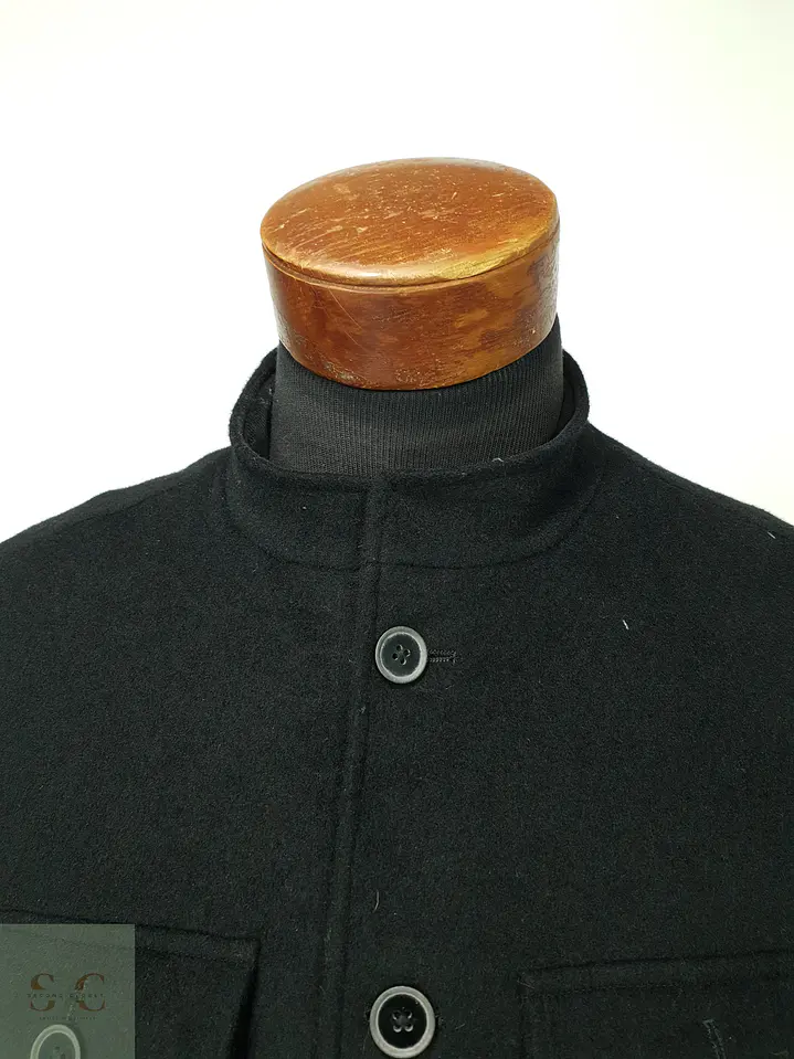 Chaqueta de Paño Estilo Militar con Cuello Mao y Cuatro Bolsillos Finshley & Harding Talla M 5