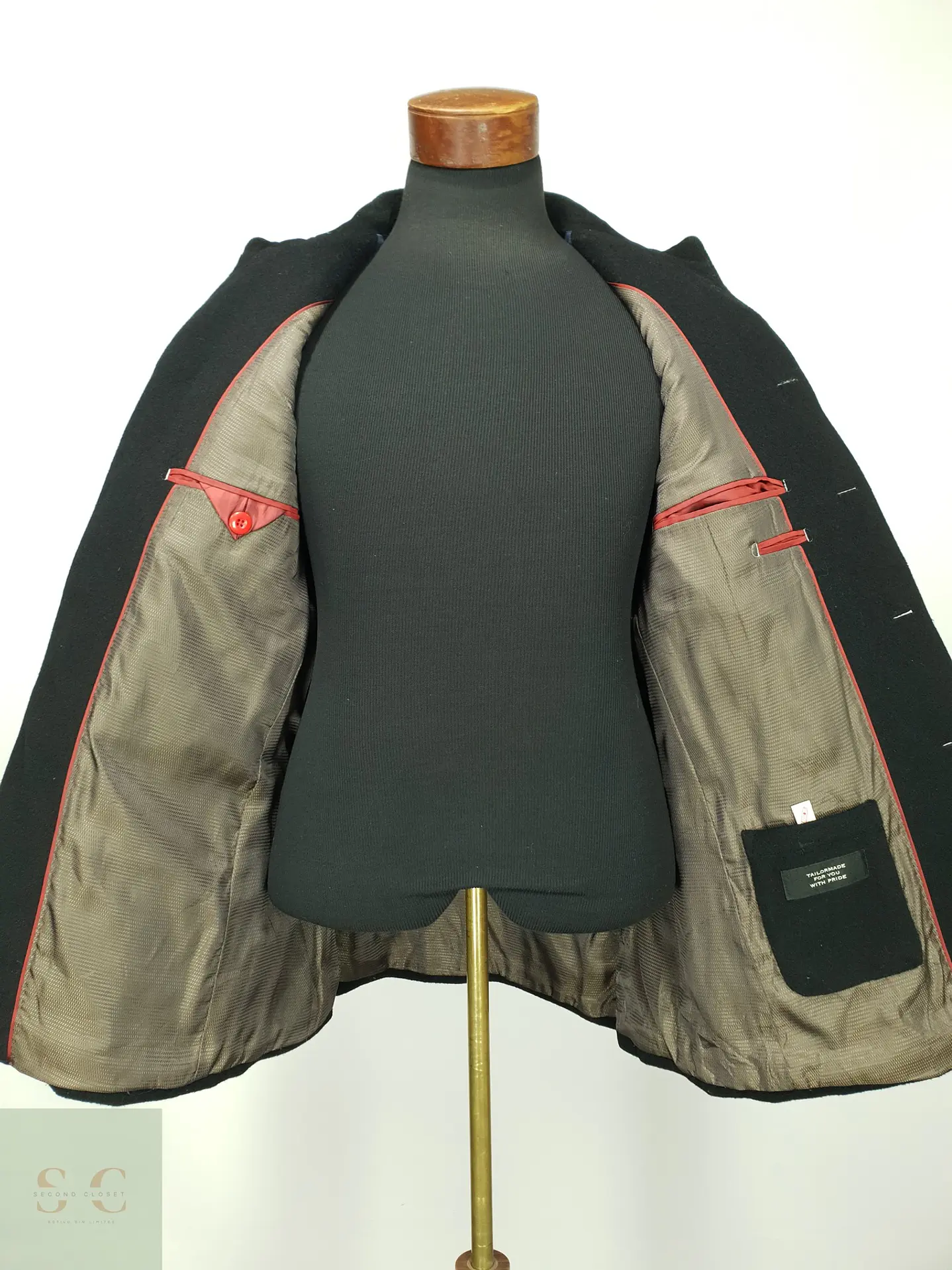 Chaqueta de Paño Estilo Militar con Cuello Mao y Cuatro Bolsillos Finshley & Harding Talla M 8