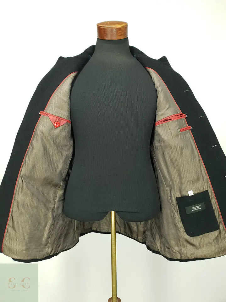 Chaqueta de Paño Estilo Militar con Cuello Mao y Cuatro Bolsillos Finshley & Harding Talla M 8