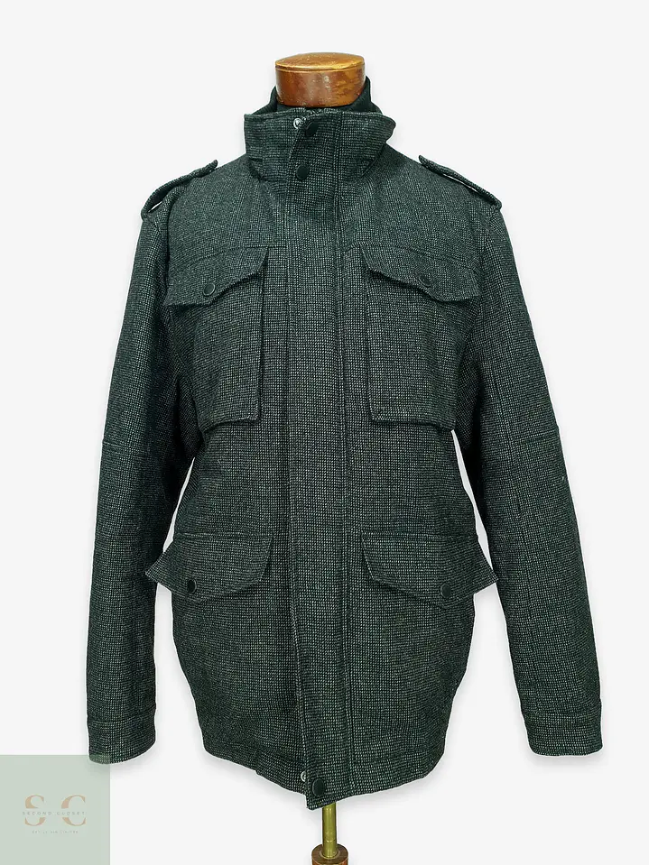 Chaqueta Estilo Field Jacket en Paño Texturizado Angelo Litrico Talla XL 1
