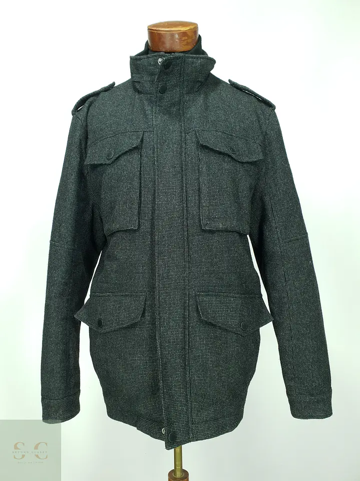Chaqueta Estilo Field Jacket en Paño Texturizado Angelo Litrico Talla XL 2