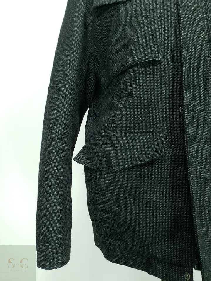 Chaqueta Estilo Field Jacket en Paño Texturizado Angelo Litrico Talla XL 3