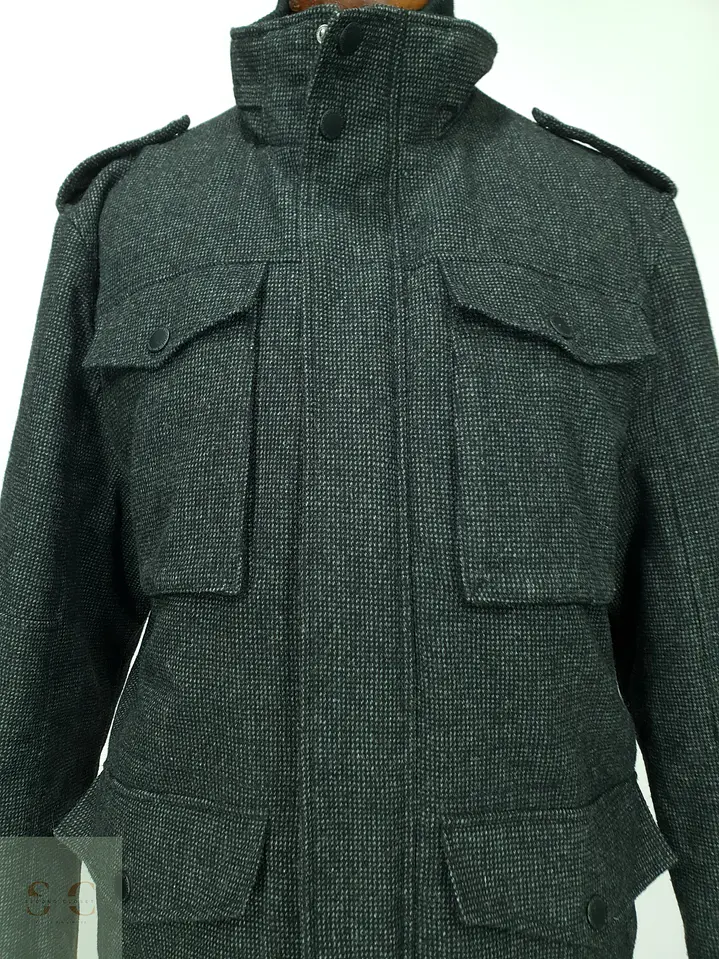 Chaqueta Estilo Field Jacket en Paño Texturizado Angelo Litrico Talla XL 4
