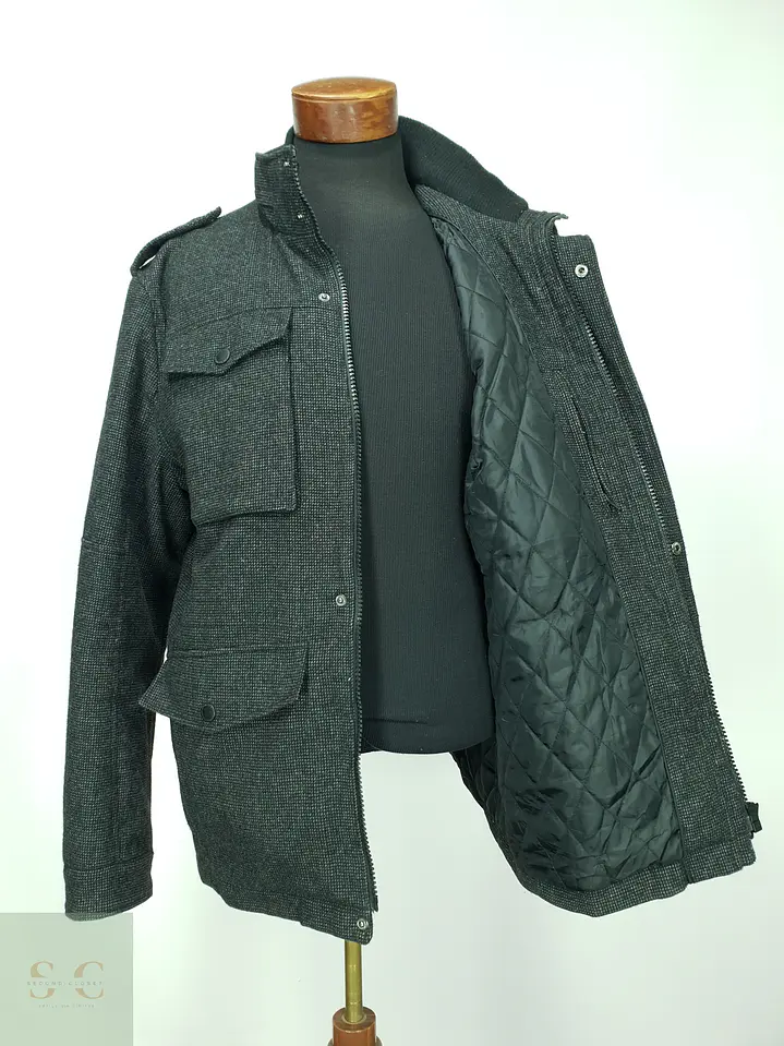 Chaqueta Estilo Field Jacket en Paño Texturizado Angelo Litrico Talla XL 8