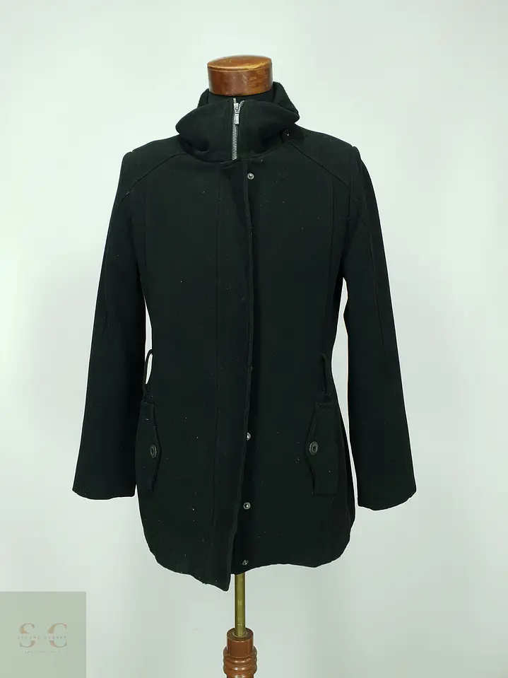 Abrigo Corto Urbano con Cuello Alto y Forro Contraste Kenny S. Talla S 2