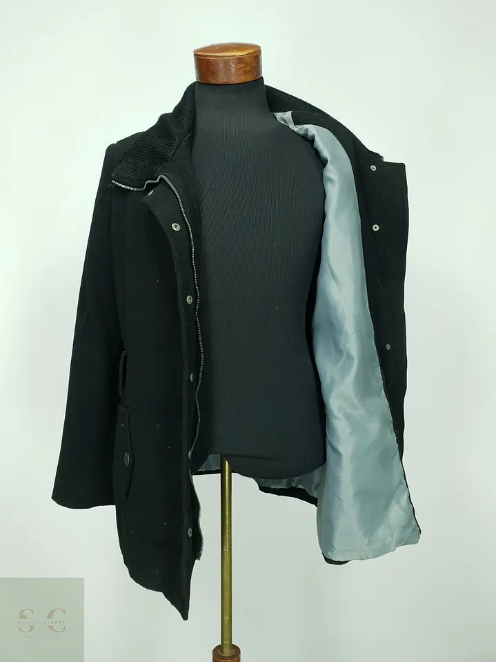 Abrigo Corto Urbano con Cuello Alto y Forro Contraste Kenny S. Talla S 6