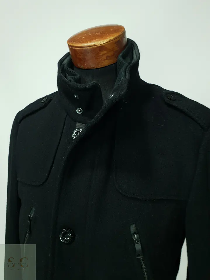 Abrigo Corto de Paño Estilo Utilitario con Cuello Alto s.Oliver Jeans Talla M 5