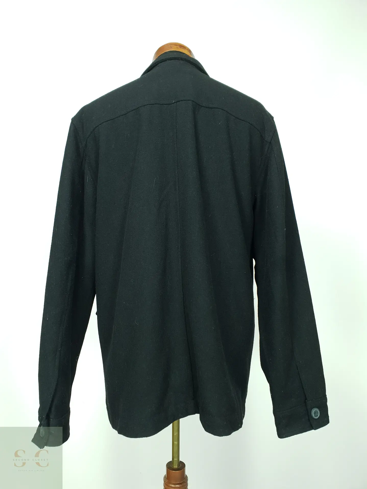 Chaqueta de Paño Estilo Field con Cuello Alto y Charreteras Old Navy Talla L 7