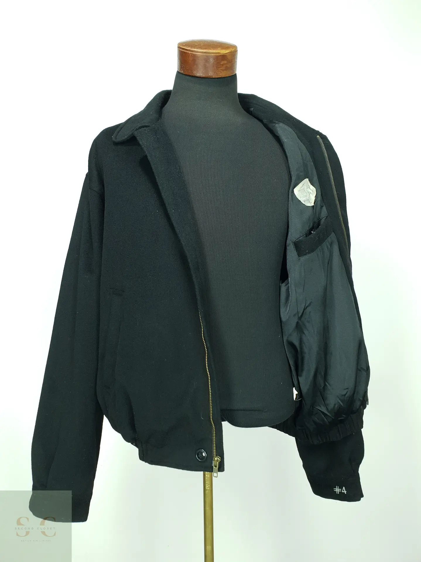 Chaqueta Bomber de Paño en Lana y Cashmere Kirkland Talla XXXL 6