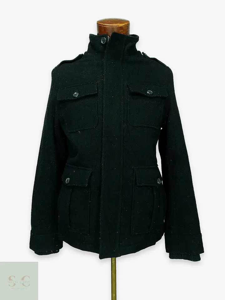 Chaqueta Militar Estilo Field en Paño de Lana Merona Talla S 1