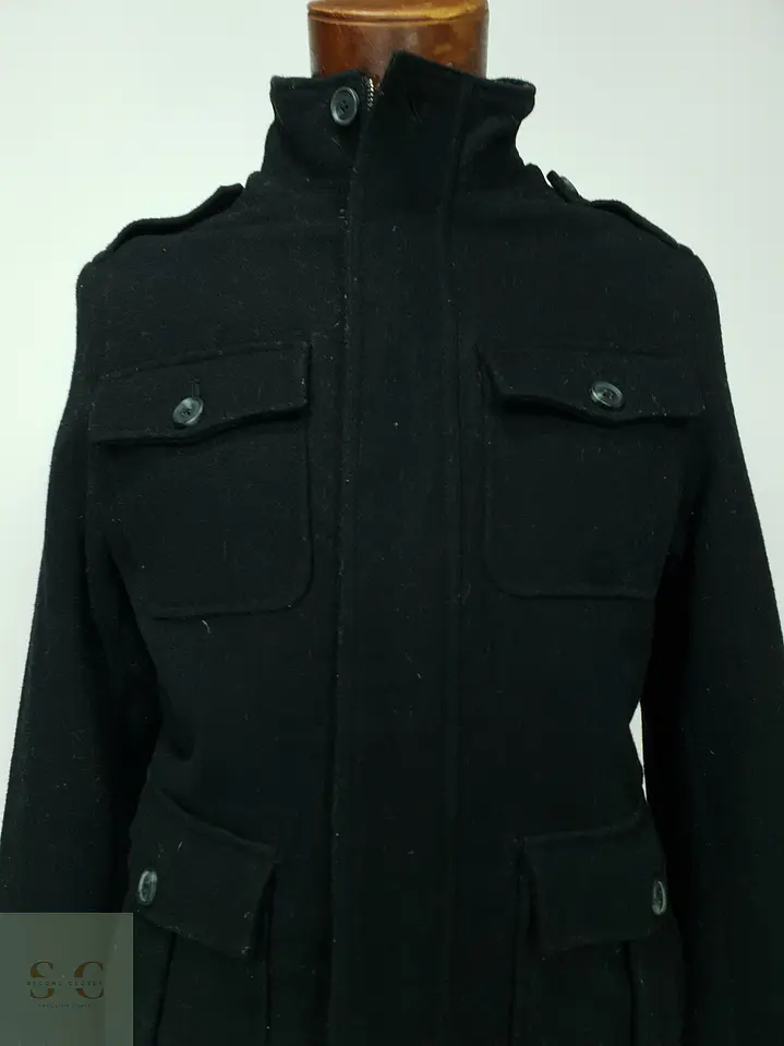 Chaqueta Militar Estilo Field en Paño de Lana Merona Talla S 4
