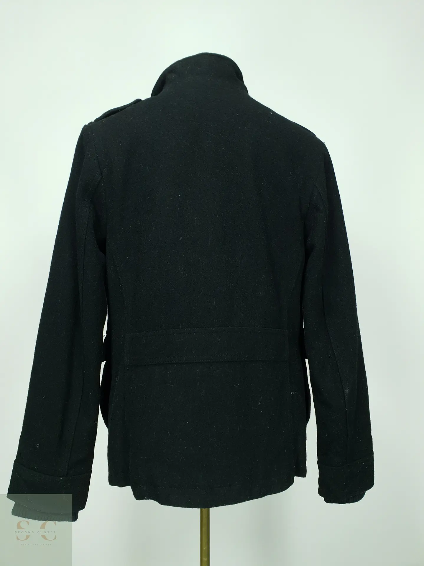 Chaqueta Militar Estilo Field en Paño de Lana Merona Talla S 8