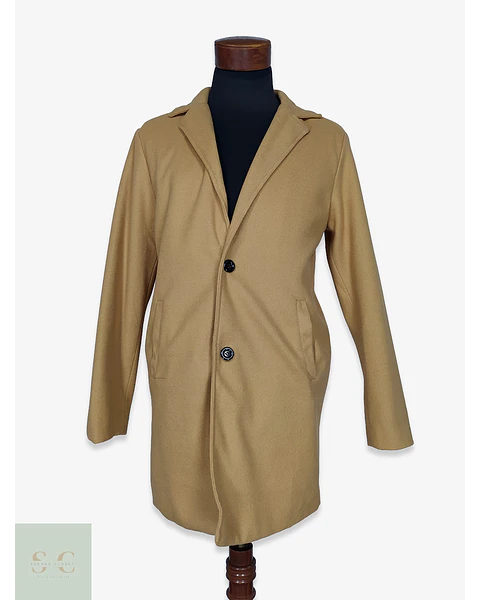 Abrigo Básico Minimalista en Tono Camel SHEIN Talla M