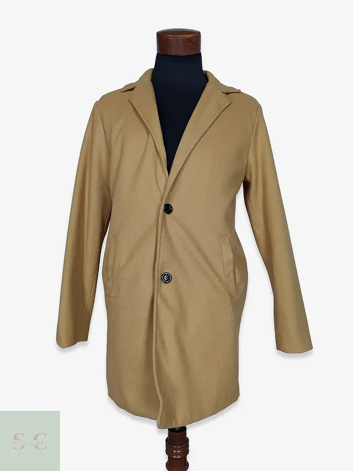 Abrigo Básico Minimalista en Tono Camel SHEIN Talla M 1