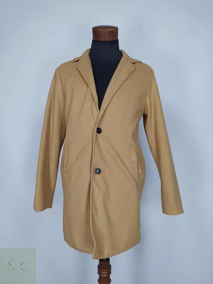 Abrigo Básico Minimalista en Tono Camel SHEIN Talla M 2