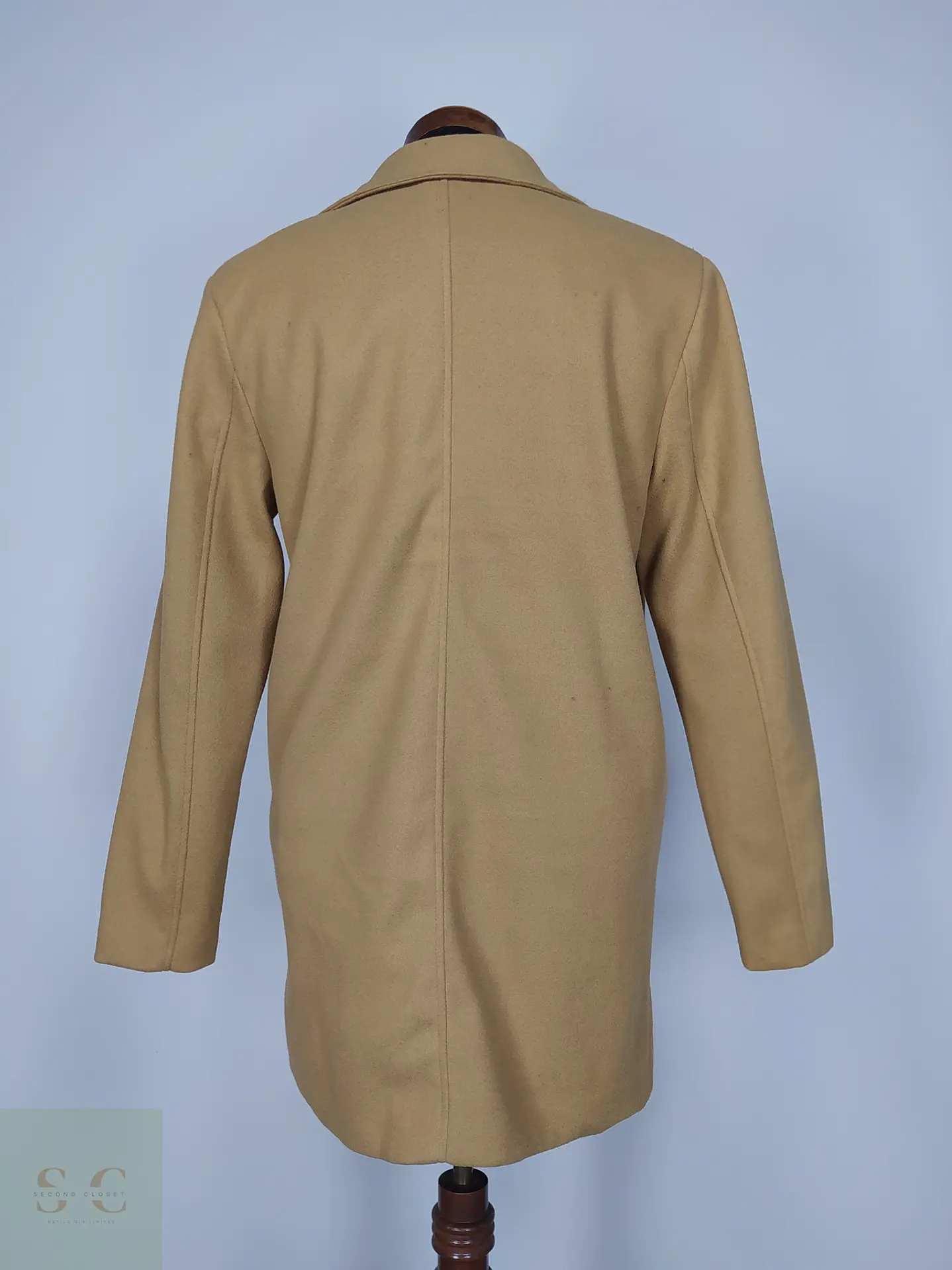 Abrigo Básico Minimalista en Tono Camel SHEIN Talla M 7