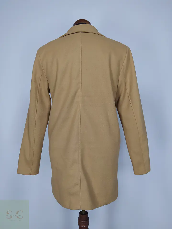 Abrigo Básico Minimalista en Tono Camel SHEIN Talla M 7