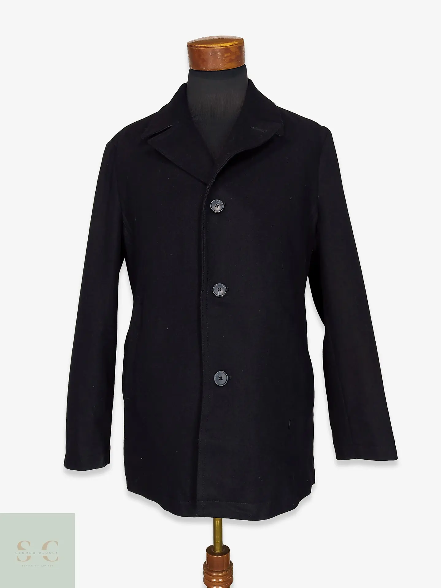 Abrigo Corto de Paño Estilo Car Coat Michael Kors Talla L 1