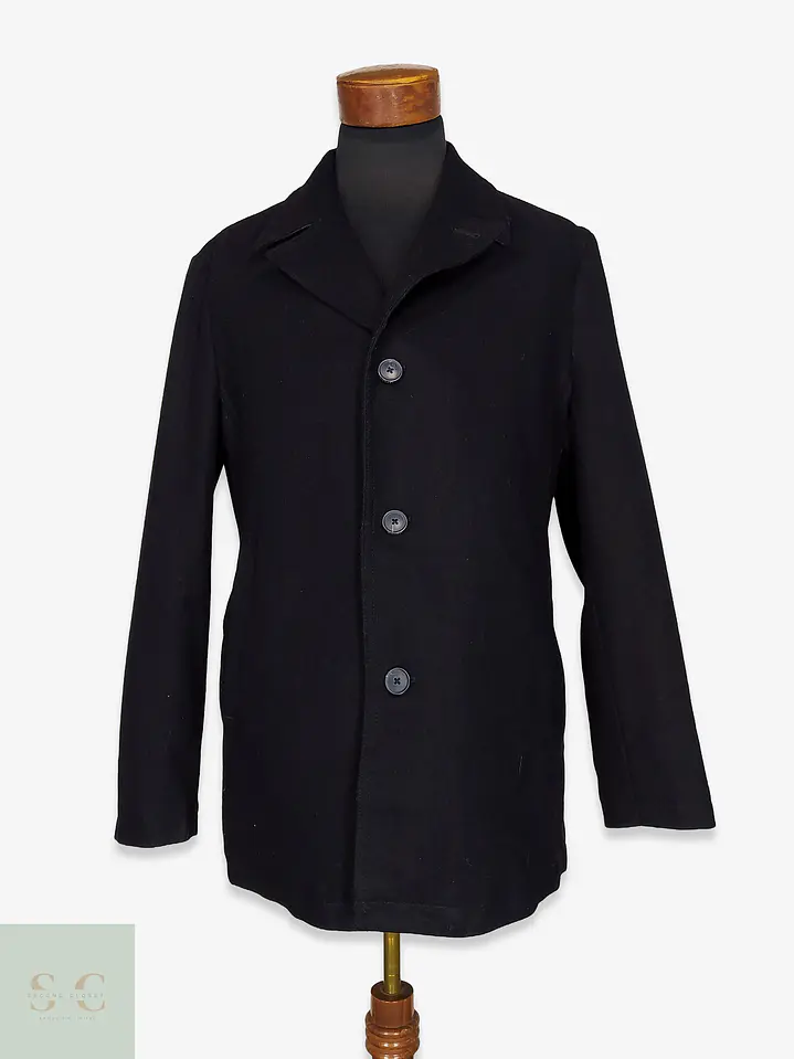 Abrigo Corto de Paño Estilo Car Coat Michael Kors Talla L 1