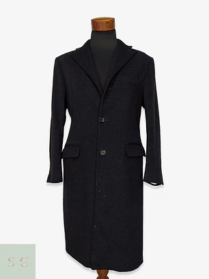 Abrigo Clásico de Paño Italiano con Cashmere Talla L