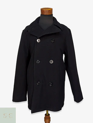 Abrigo Marinero Pea Coat Cruzado en Paño de Lana Old Navy Talla LXL