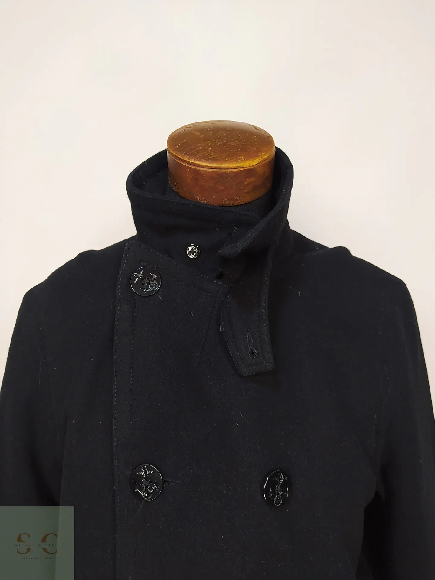 Abrigo Marinero Pea Coat Cruzado en Paño de Lana Old Navy Talla LXL 4