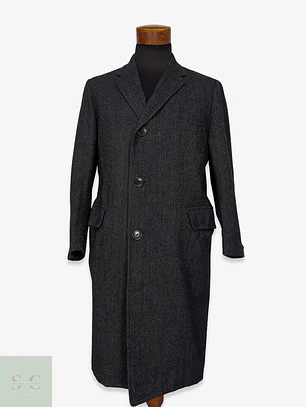 Abrigo Sobretodo Clásico en Paño Espigado Kensington (Gano-Downs Denver) Talla SM