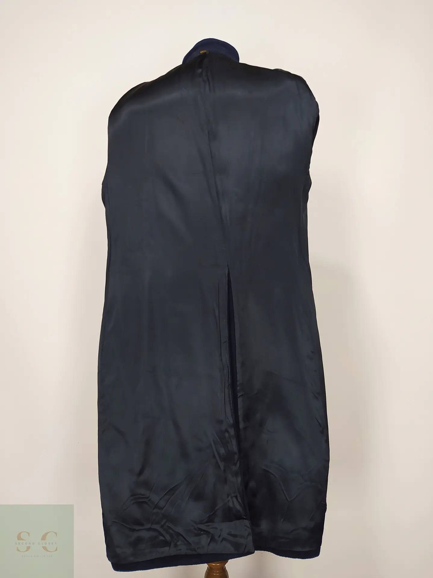 Abrigo Largo Cruzado de Paño Vintage con Martingala Bloomingdale's Talla M 8