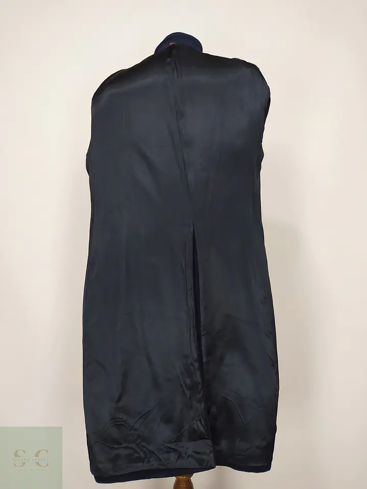 Abrigo Largo Cruzado de Paño Vintage con Martingala Bloomingdale's Talla M 8