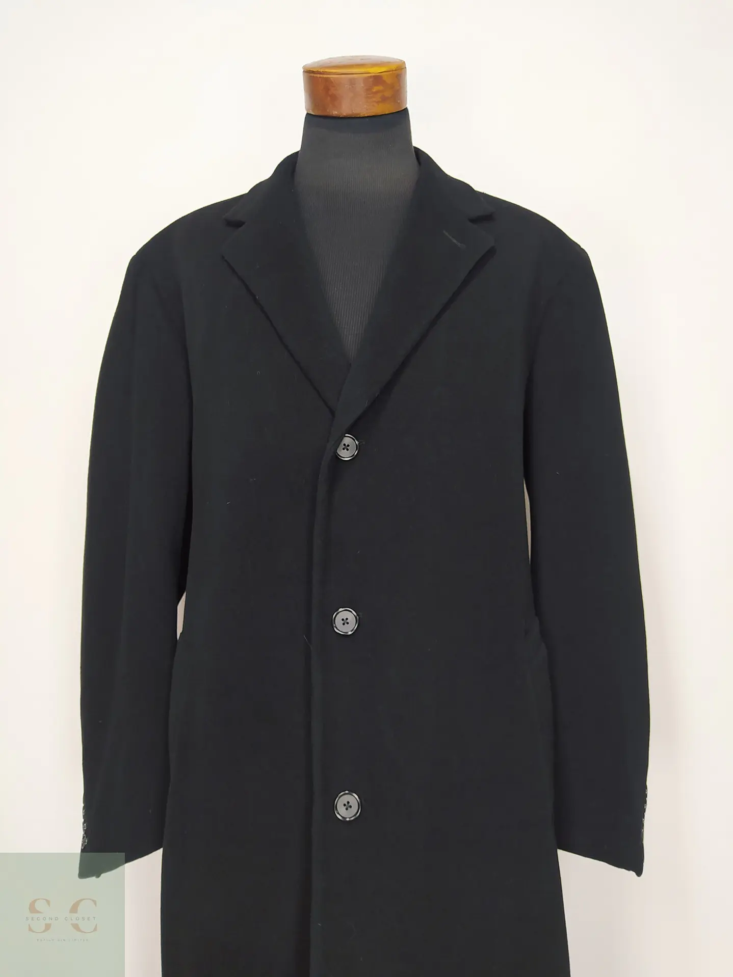 Abrigo Largo Monopecho en Paño con Cachemira Nautica Talla XXL 3