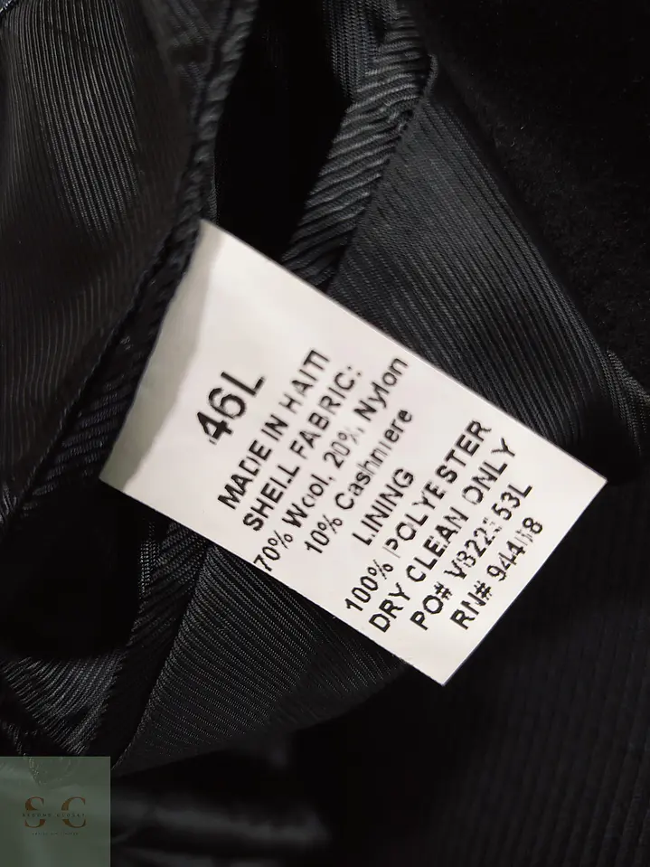 Abrigo Largo Monopecho en Paño con Cachemira Nautica Talla XXL 6