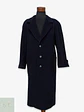 Abrigo Largo Sastreado en Paño Azul Marino Cerruti Talla L - Miniatura 1